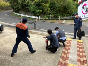 長崎市　小菅町　ひばり苑　消防訓練